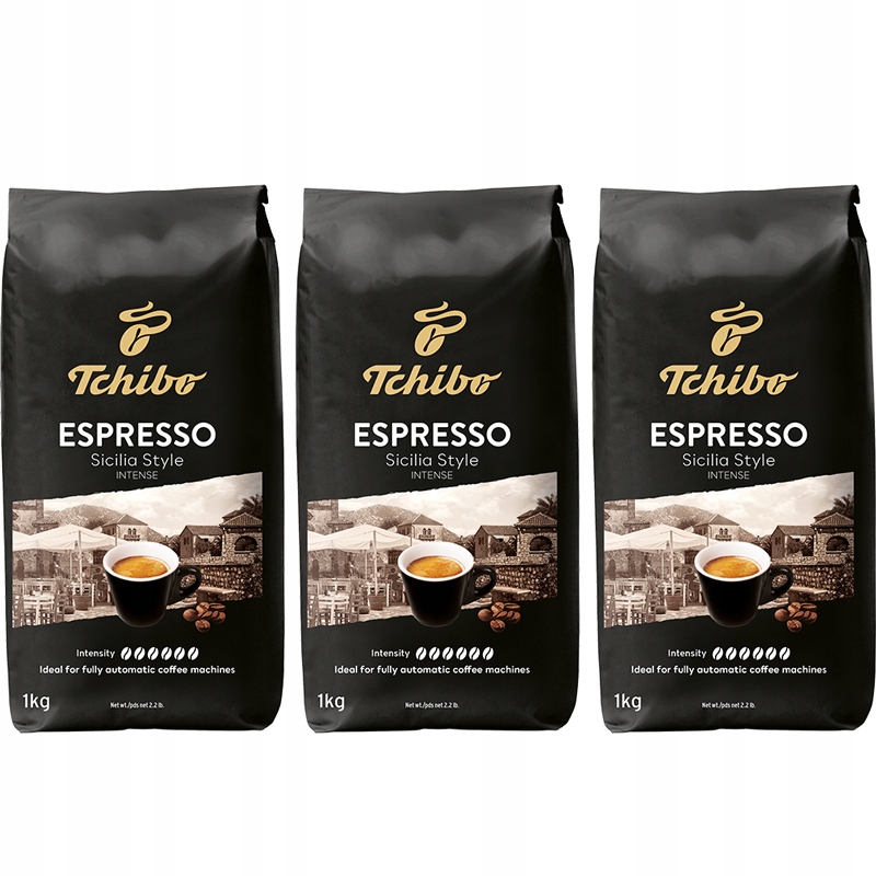 Tchibo Espresso Sicilia Style 3x1kg Zestaw kawa ziarnista
