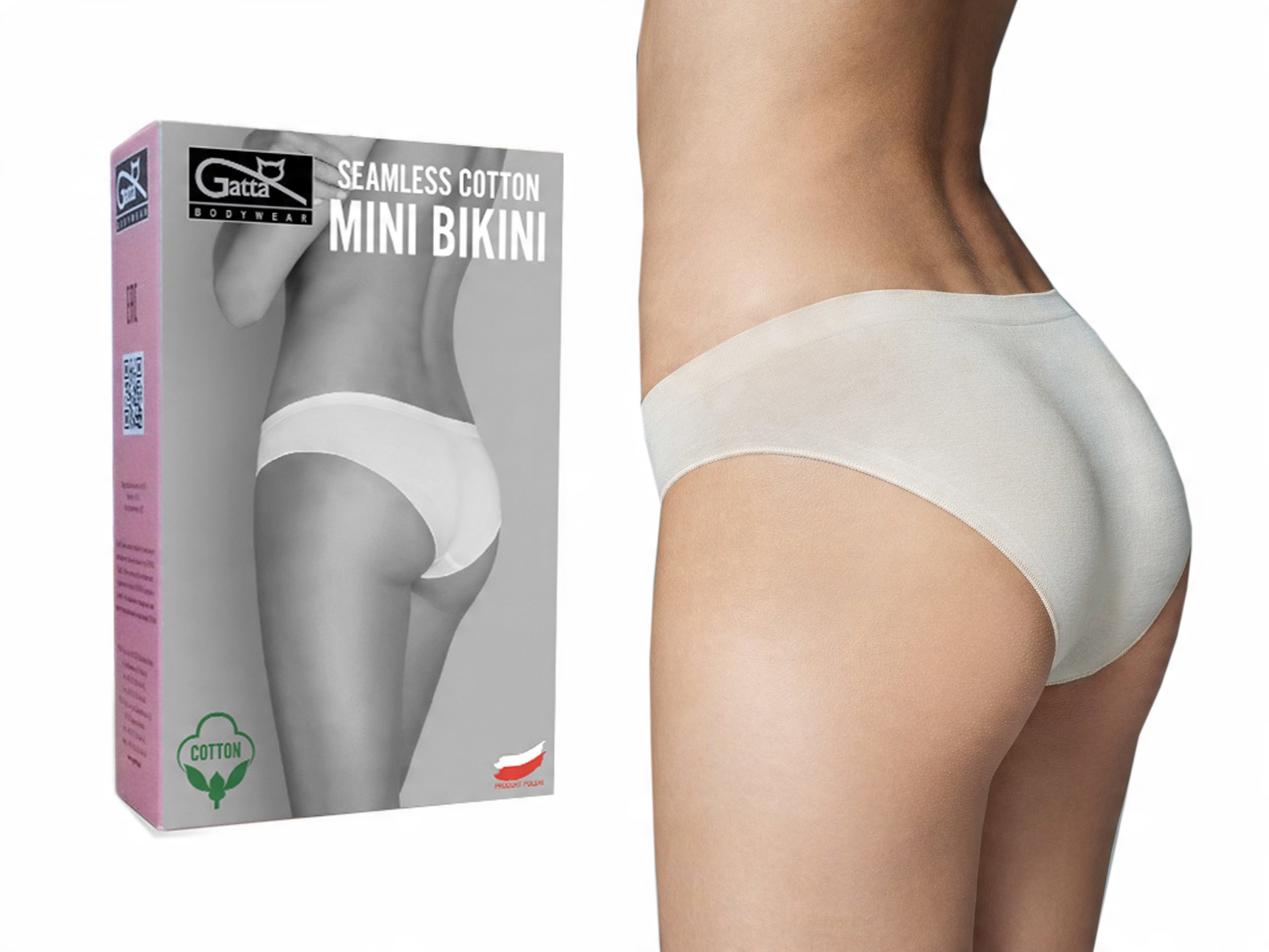 

Seamless Cotton Mini Bikini Gatta, light nude, S