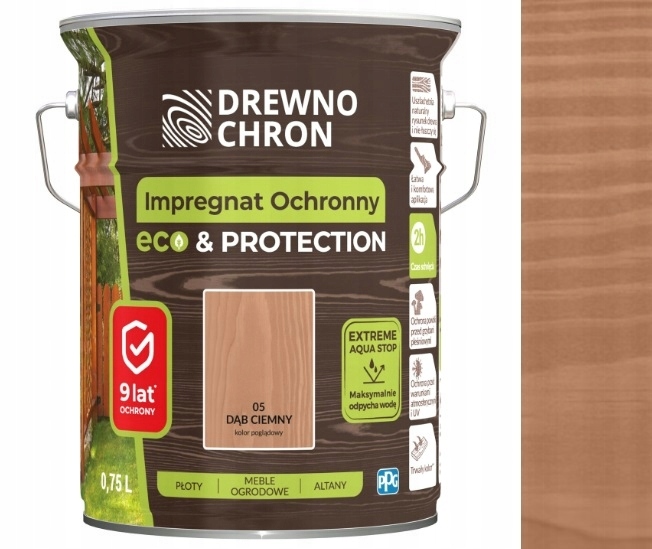 Drewnochron Impregnace Eco&protection Dub Tmavý 4,5 L