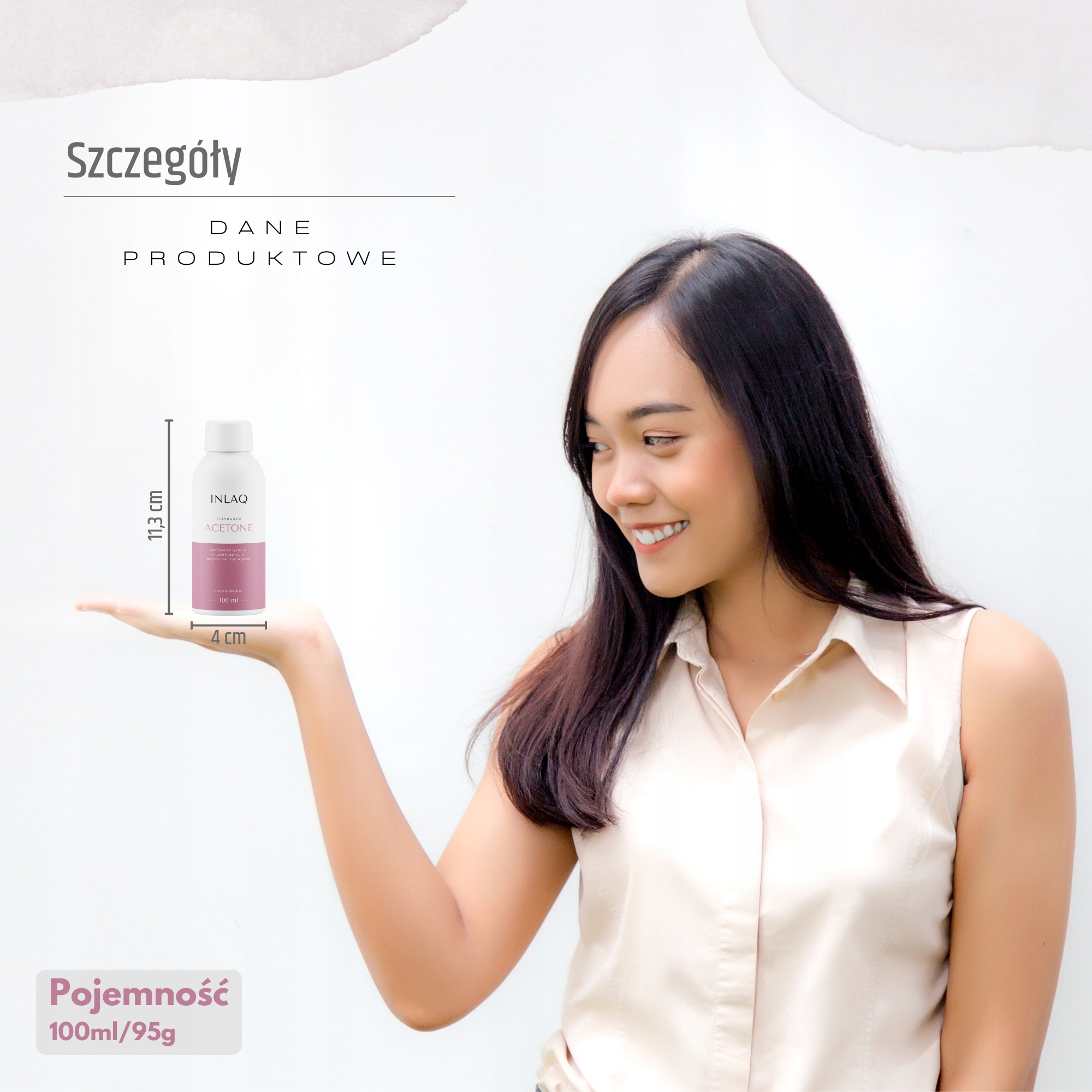 INLAQ Aceton Kosmetyczny Remover 100ml Rodzaj aceton