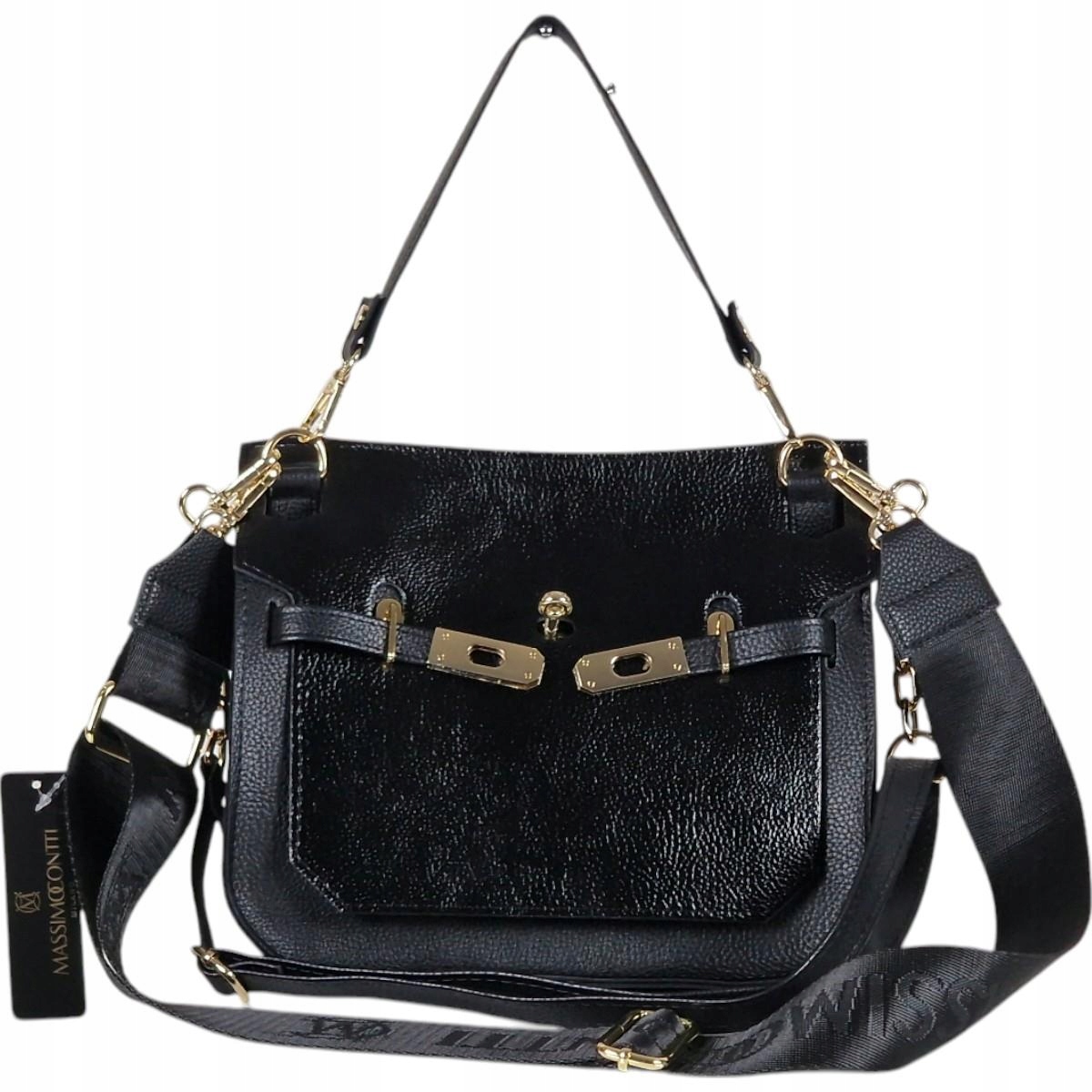 Massimo Contti kabelka kufřík kabelka přes rameno eko kůže černá