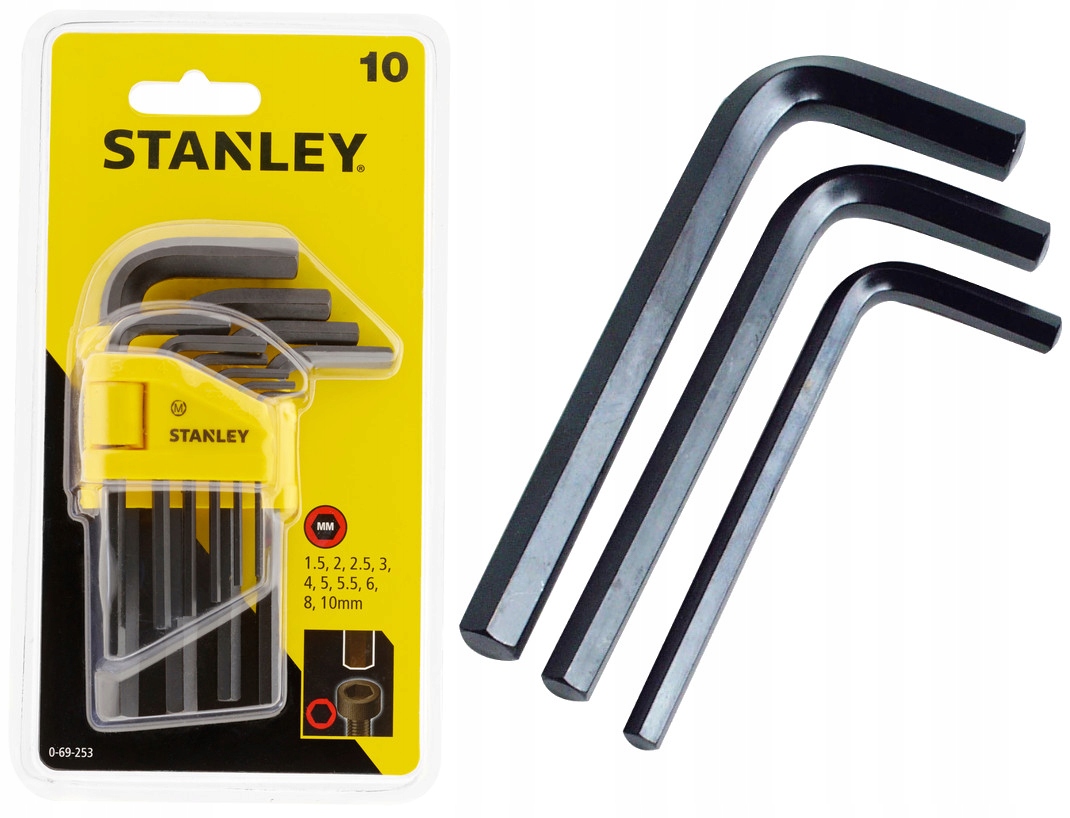

Stanley 69-253 Klucze Imbusowe Imbus 1,5-10mm 10el