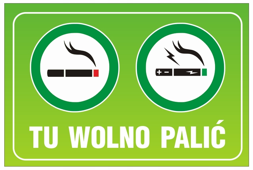 TABLICA Tu Wolno Palić (2) 45x30 pcv 3mm Marka inna