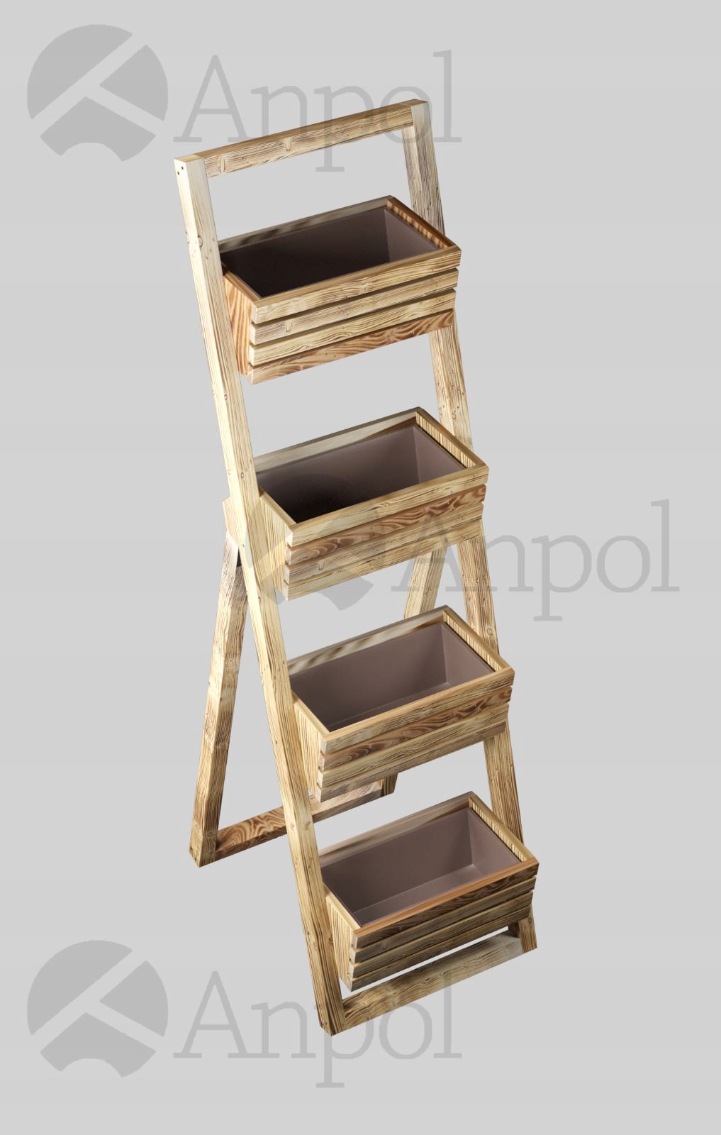 Brązowa skrzynka balkonowa 30 cm x 13 cm x 15cm Kod producenta RK01s