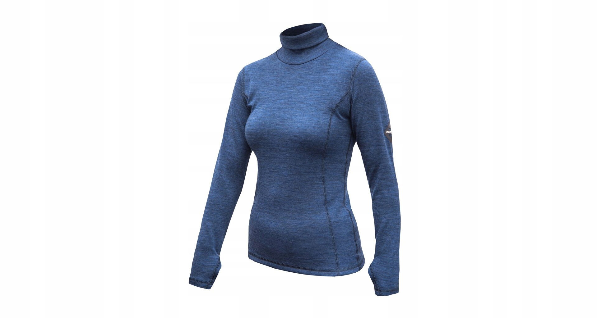Sensor Merino Bold Dámské Triko Roll Neck Dl.rukáv Cool Blue Velikost M