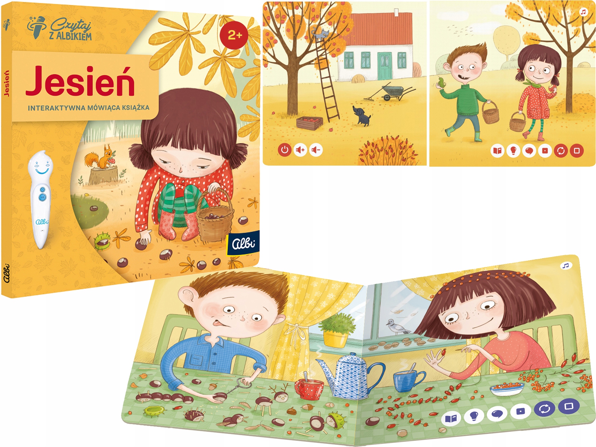 CZYTAJ z ALBIKIEM Mówiąca KSIĄŻKA JESIEŃ Mini Książeczka ALBIK Pory Roku 2+
