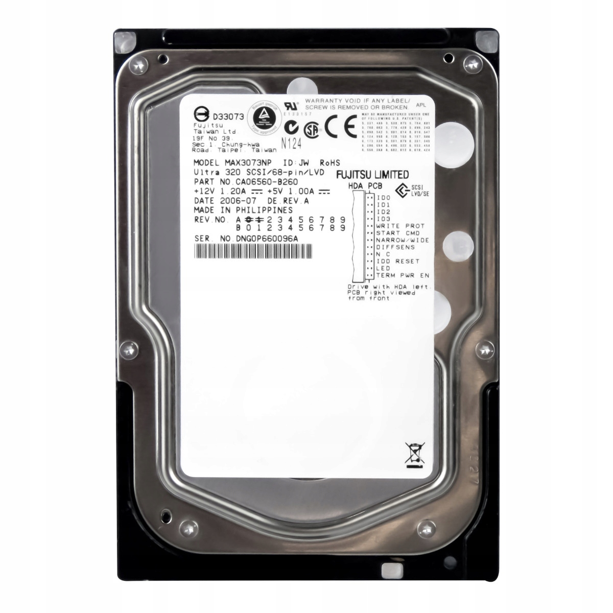 Fujitsu 73GB 15K 8MB Scsi U320 3.5" MAX3073NP