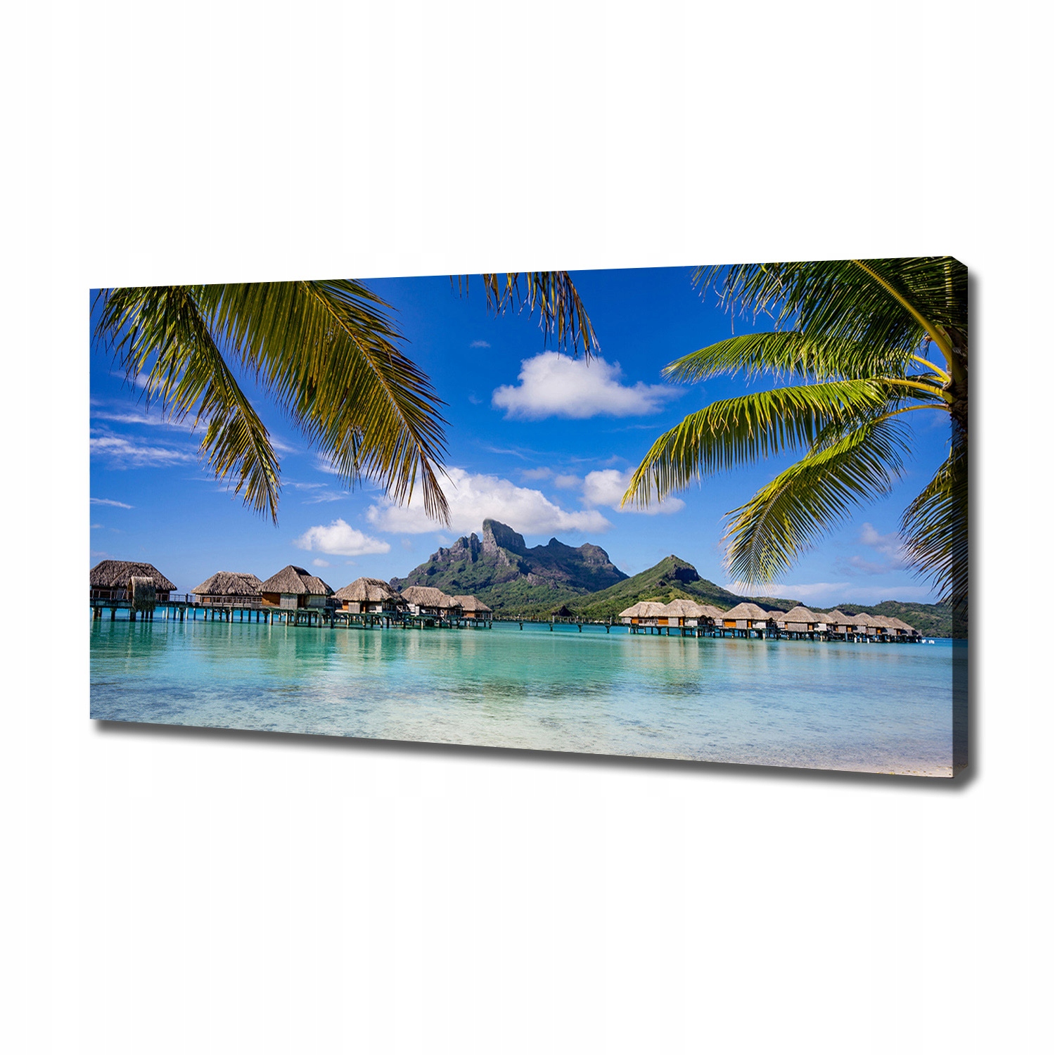 

Foto obraz na płótnie Palmy na Bora Bora 120x60 cm