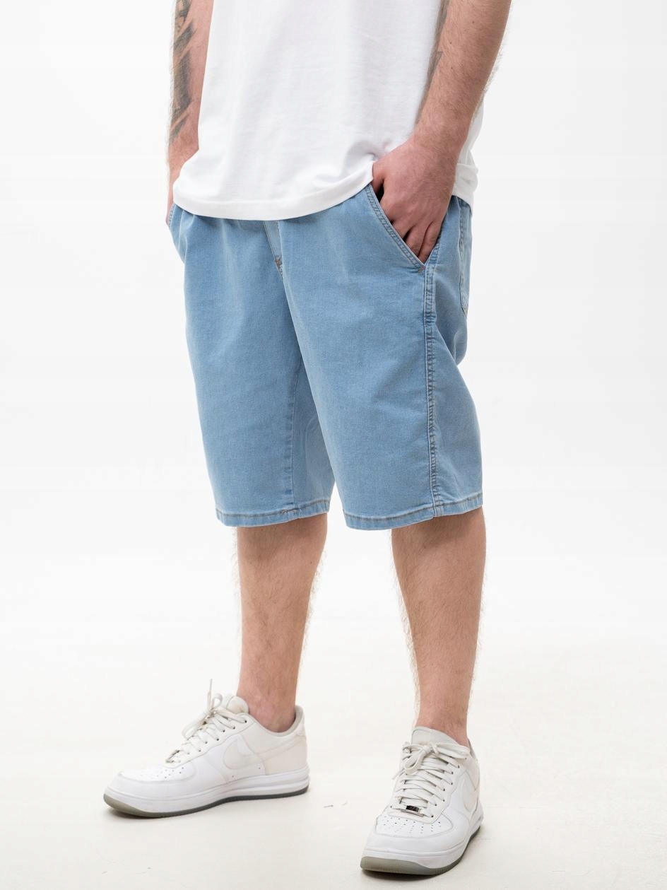 Krátké Kraťasy Šortky Baggy Pánské Široké Modré Jigga M