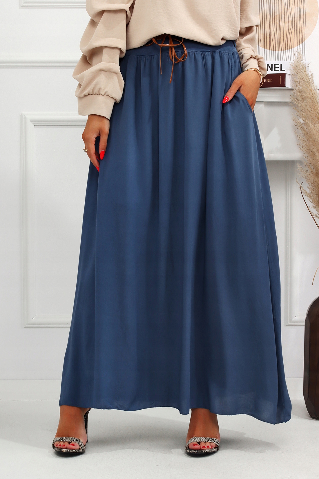 SPÓDNICA DAMSKA SPÓDNICZKA DŁUGA MAX LATO KOBIECA MODNA ZWIEWNA BOHO KOLORY Długość maxi