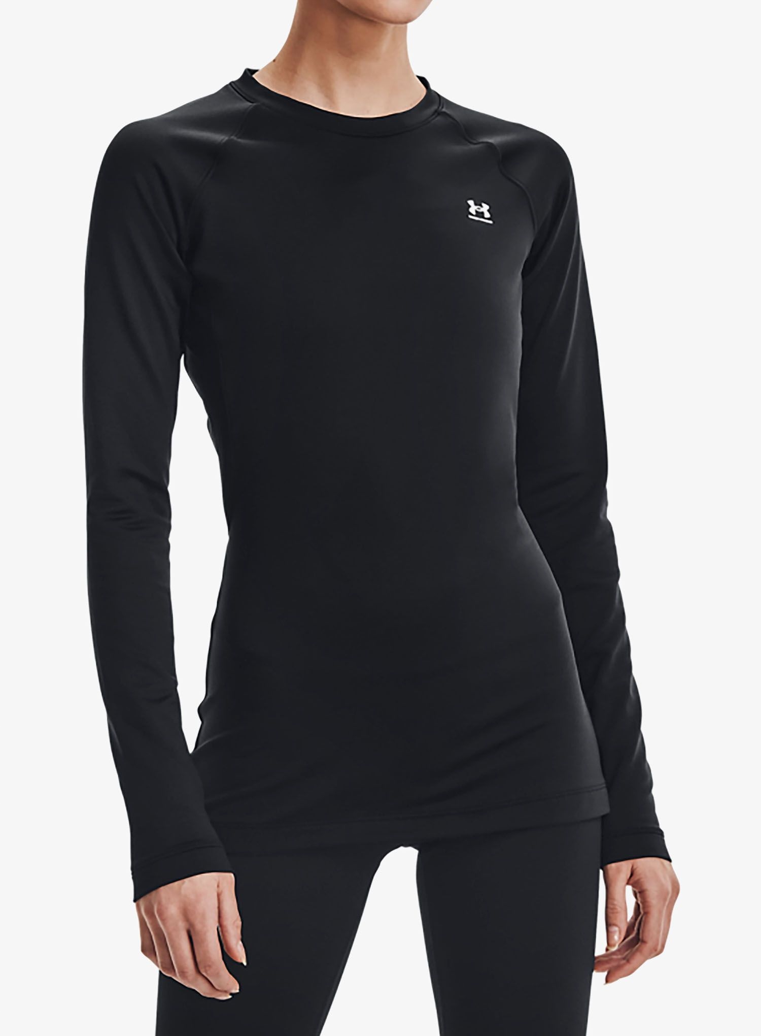 Dámská Mikina Under Armour ColdGear Authentics Crew černá/bílá L