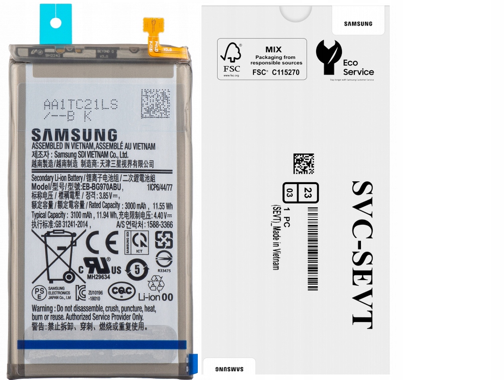 Originální Baterie Akumulátor Pro Samsung Galaxy S10E G970 Service Pack