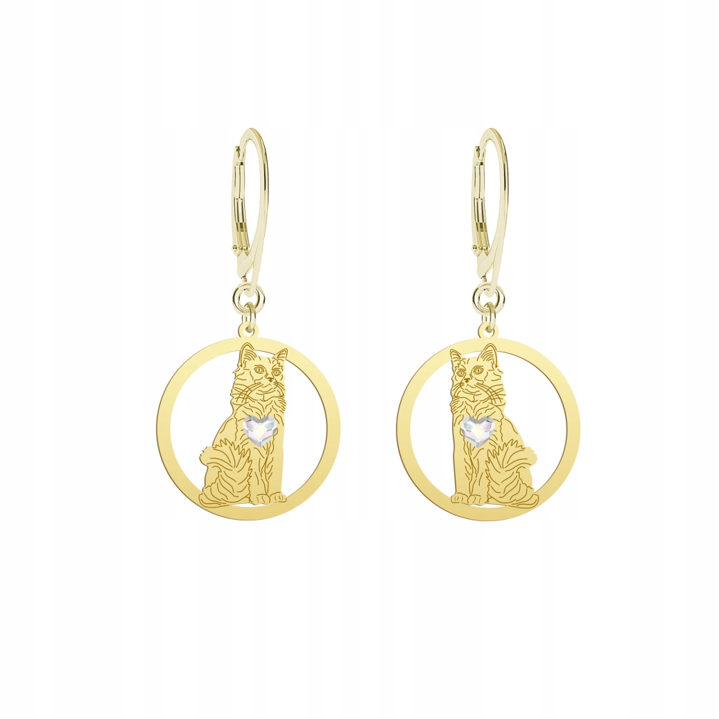 Náušnice Zlaté s Aphrodite Cat 925 Dárek Žena Šperky Gravírování Bonus