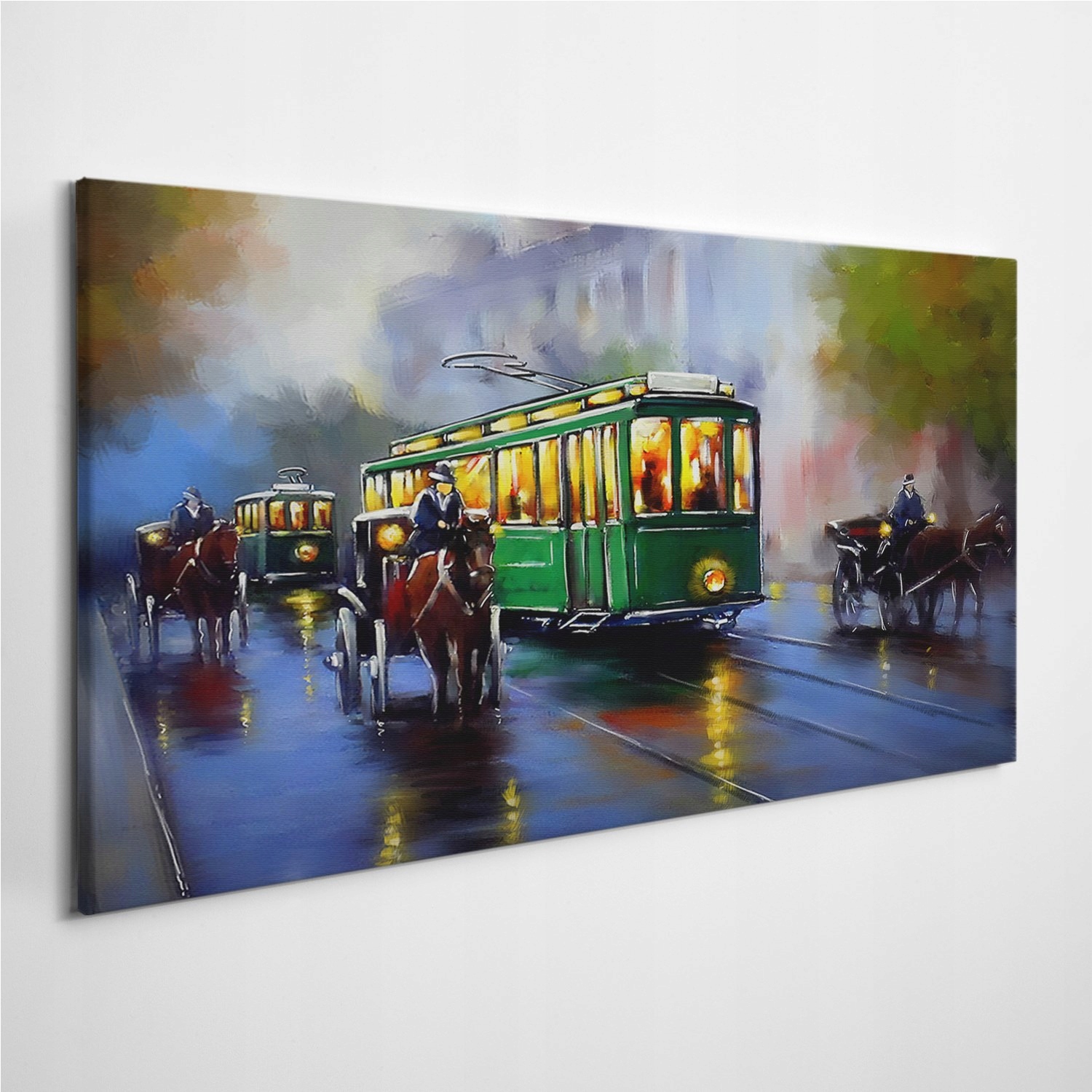 

Foto-obraz na płótnie Tramwaj Miasto Retro 120x60