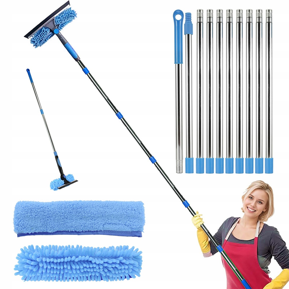 Mop Na Okna Teleskopický Čistič Oken A Zrcadel Kabiny Dlouhý 424 CM 2V1