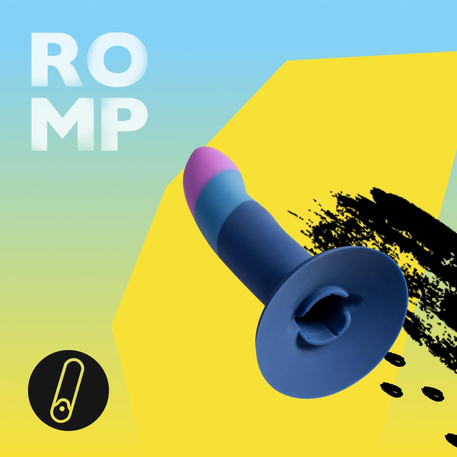 ROMP Piccolo Niebieski Dildo 14cm Silikonowy Kompatybilny z Wibratorem — miniatura 5
