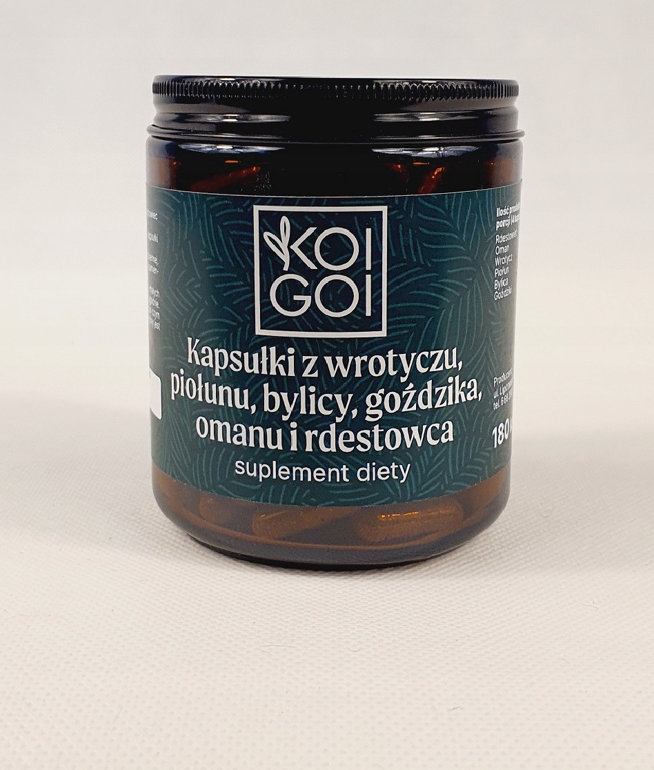 Kapsułki Ziołowe z wrotyczu, piołunu, bylicy, omanu pasożyty robaki 180 szt