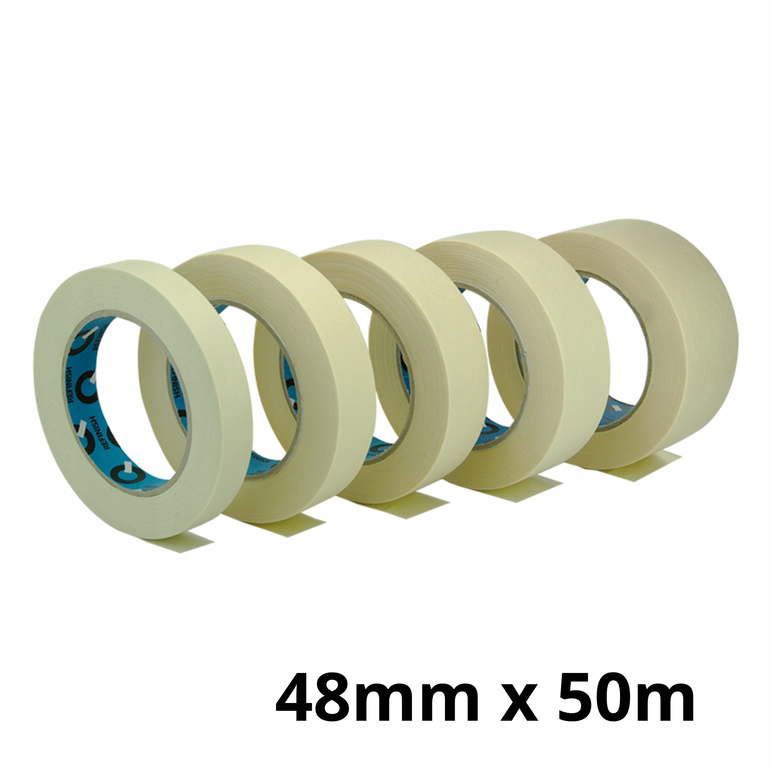 Wytrzymała taśma lakiernicza maskująca 80°C 48mm x 50m Q-Refinish