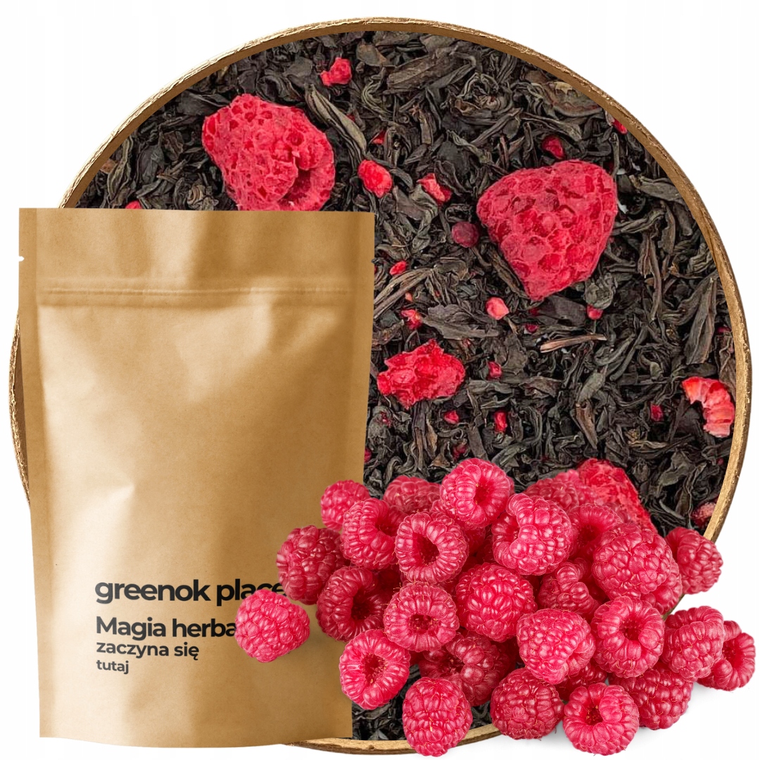 Levně Čaj černý Malinový 500 g, malina lyofilizovaná, vánoční kvalita