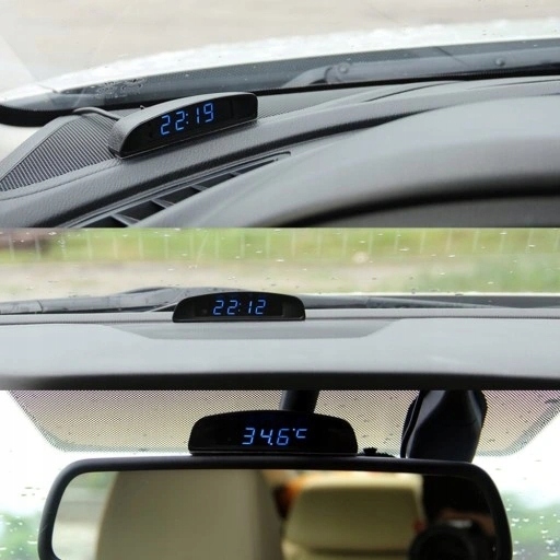12 V Samochodowy termometr 3 w 1 zegar samochodowy Marka Inna