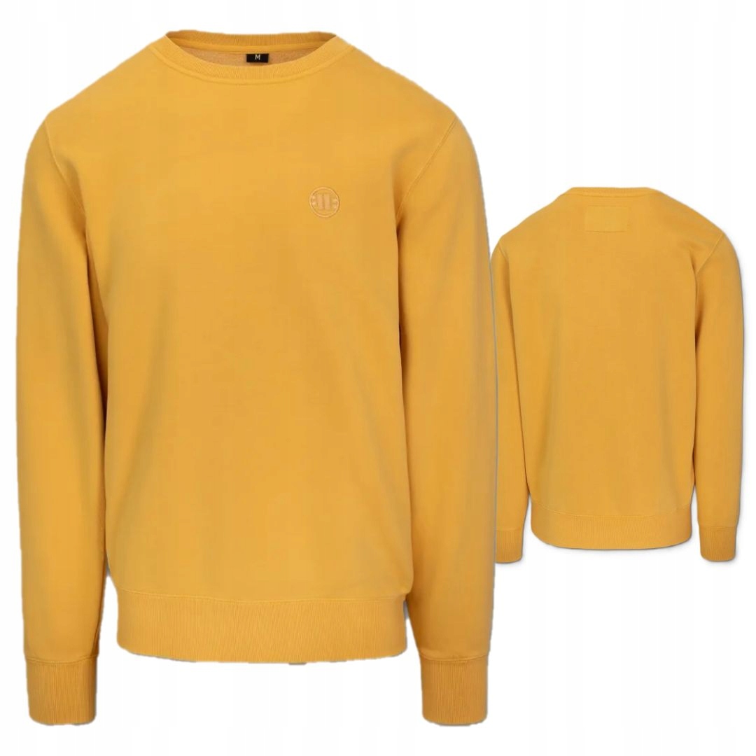 Pitbull West Coast Pánská Mikina Bez Kapuce Washed Lancaster II Žlutá M