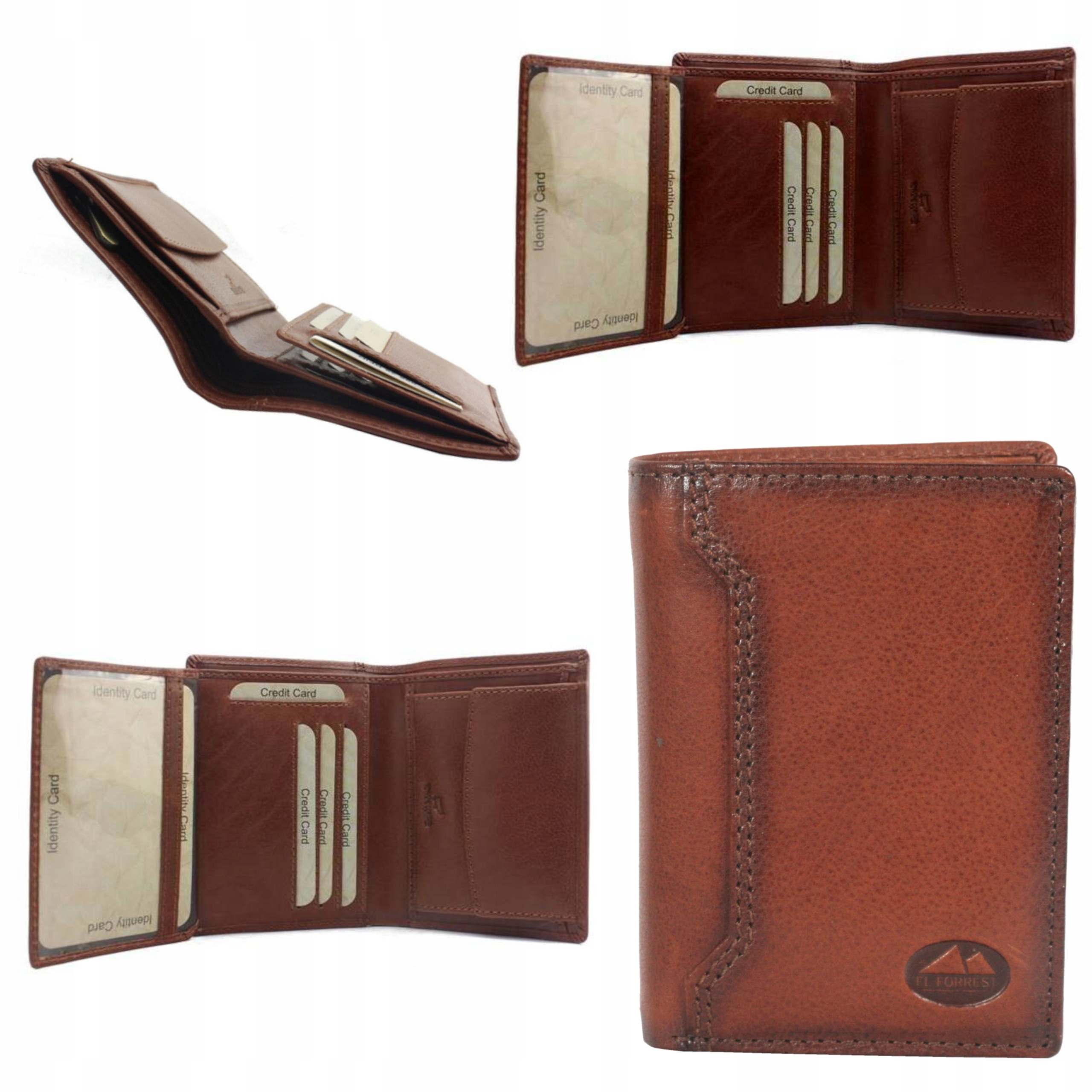 Pánská kožená peněženka, hnědá, ochrana Rfid karet, střední velikost jako dárek