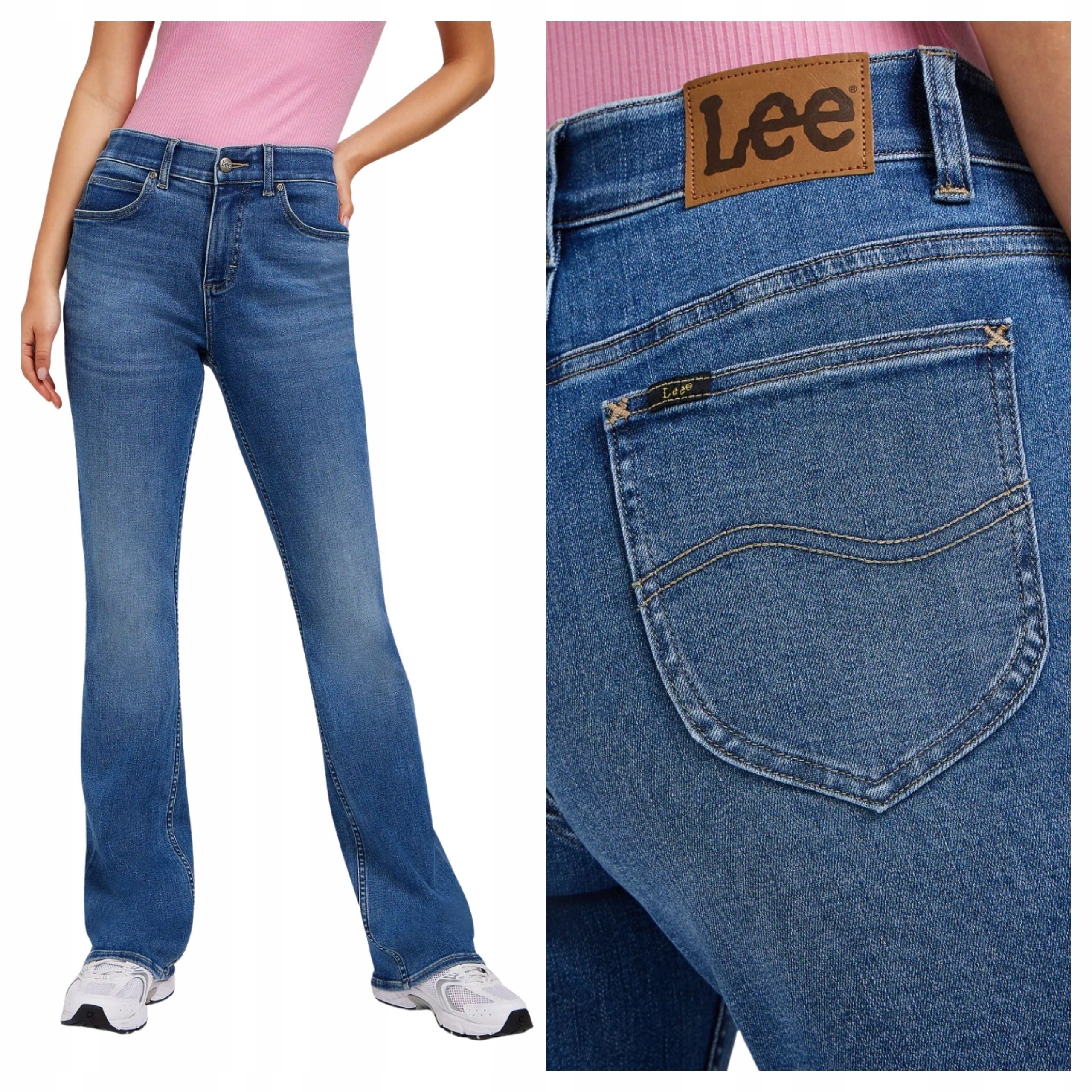 Dámské kalhoty Lee Ulc Bootcut Modré Džíny Bavlněné zvony W27 L31