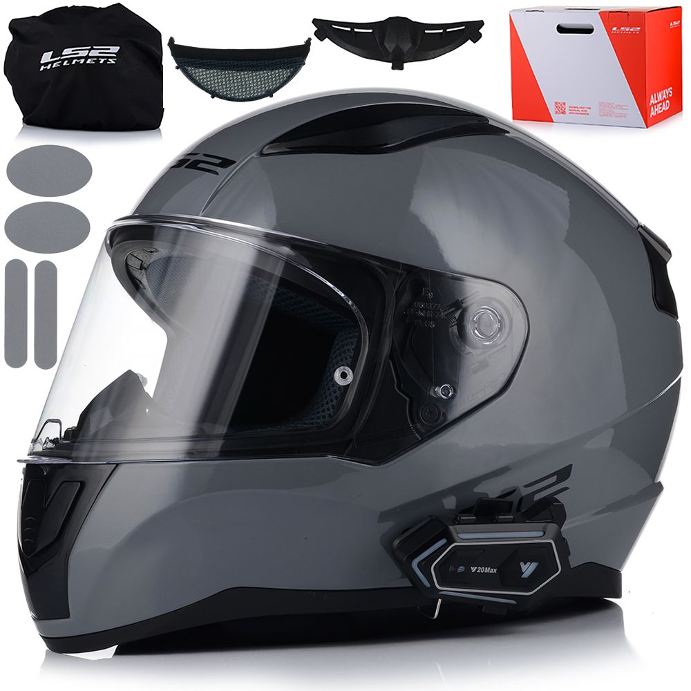 Motocyklová Prilba LS2 FF353 Rapid II Nardo Grey Interkom 1ST Bluetooth