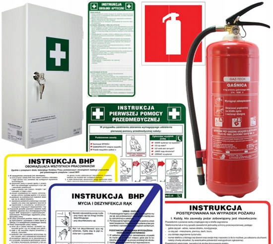 

Zestaw Duży Firma Apteczka AS40 Gaśnica 6kg Instr.