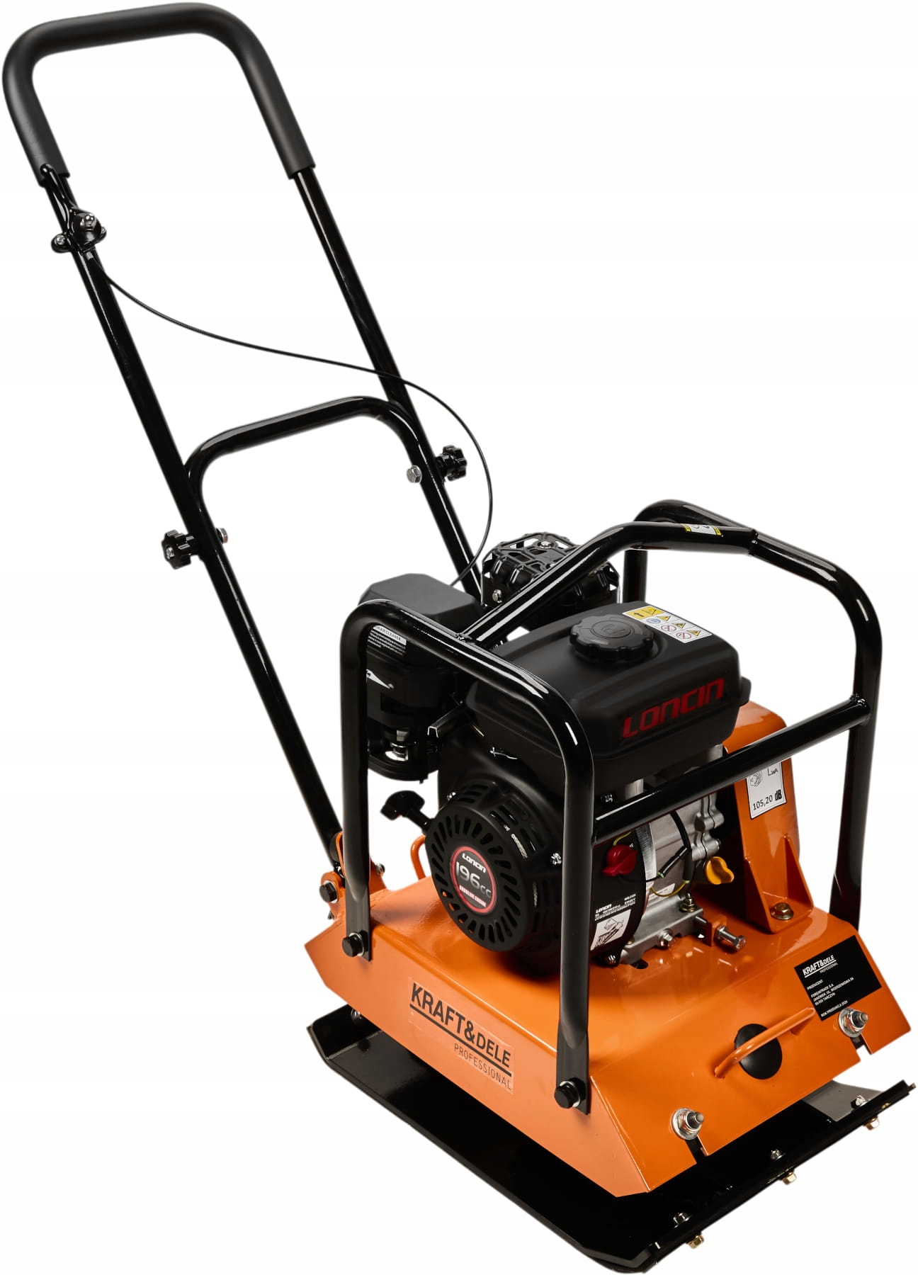 Zagęszczarka spalinowa 7HP płytowa 15 kN 450x350 mm Kraft&Dele KD1196