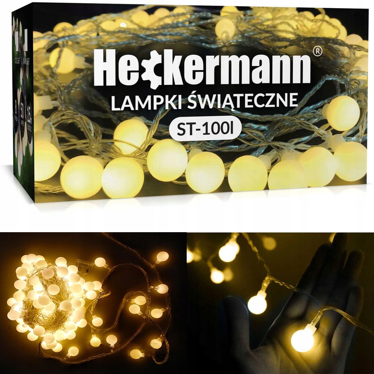 

Girlanda Ogrodowa Lampki Wodoodporne 50x Led 15m