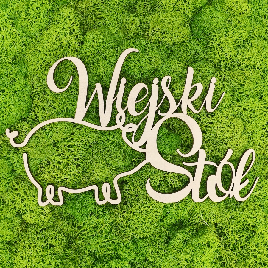 

Napis drewniany stojący Wiejski Stół,wesele,30cm