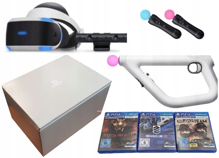 Zestaw VR Sony PlayStation V2 z kamerą + 3 inne produkty