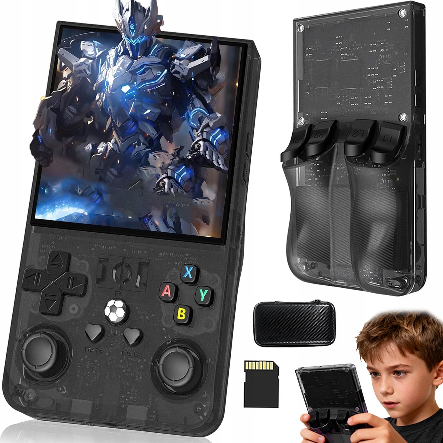 Konsola Do Gier Retro Sd 64 Gb 4,0'' Czarny R36MAX Ekran Ips 720P Polski