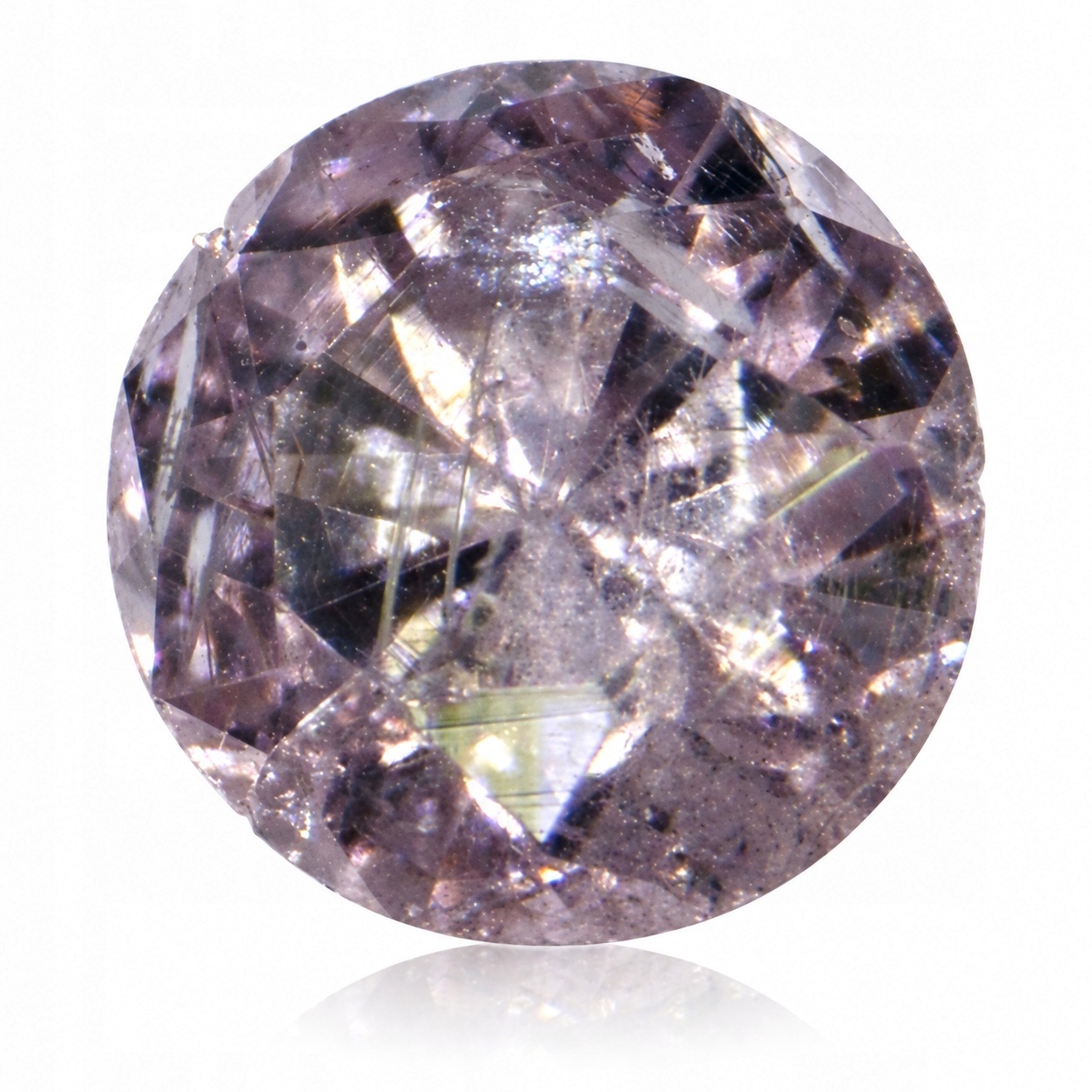 Přírodní diamant <0.01 ct Fialový I3 Briliant certifikát Wbd
