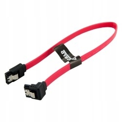Kabel do dysku Sata 30cm z zatrzaskami Kątowy Red