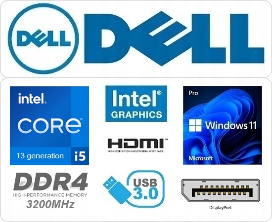 Komputer Dell Optiplex 7010 SFF i5-13500 16GB SSD512 M.2 W11Pro System operacyjny Windows 11 Pro