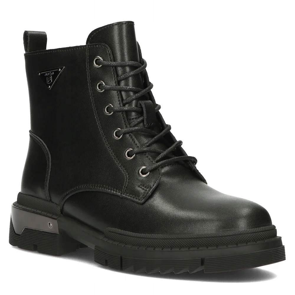 Buty damskie botki skórzane na platformie Filippo wiązane r.37
