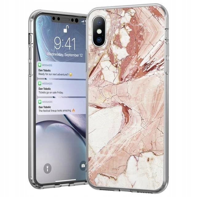 

Etui marmur Do Xiaomi Redmi Note 8 Pro różowy
