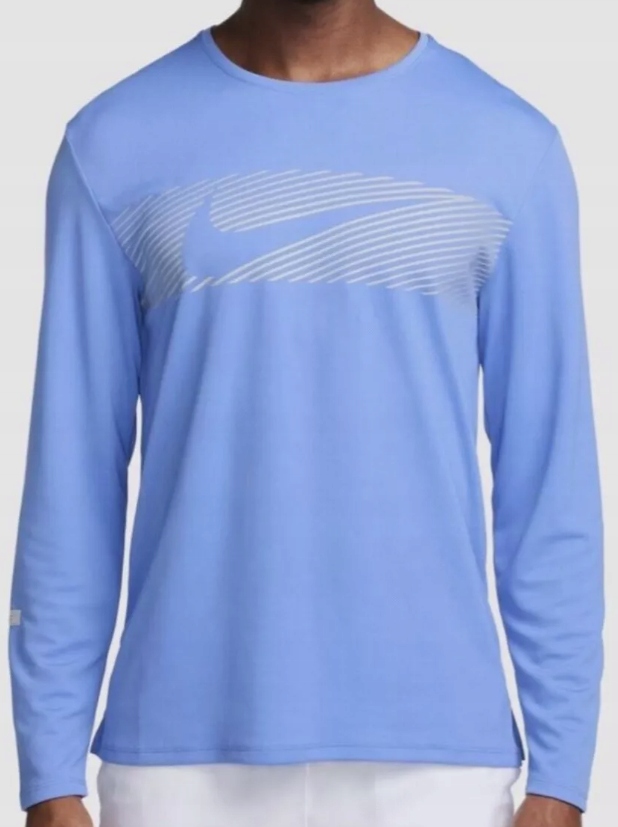 Koszulka z długim rękawem niebieska Nike Miler Flash FB8552-450 r. M