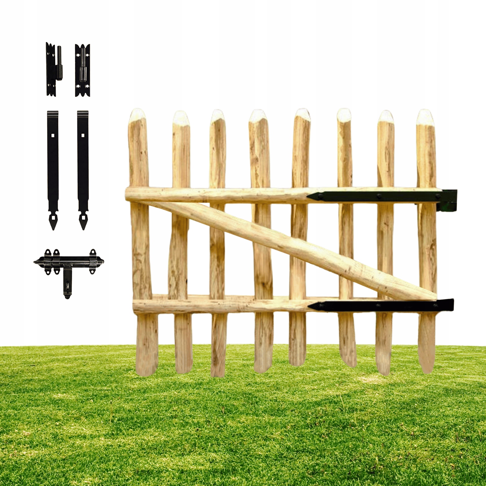 Dřevěná Vrátka zahradní 50 x 100 cm, branka, dřevo, ořech, zahrada