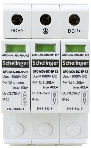 Omezovač přepětí 3P DC 1200V Třídy T2 Schelinger