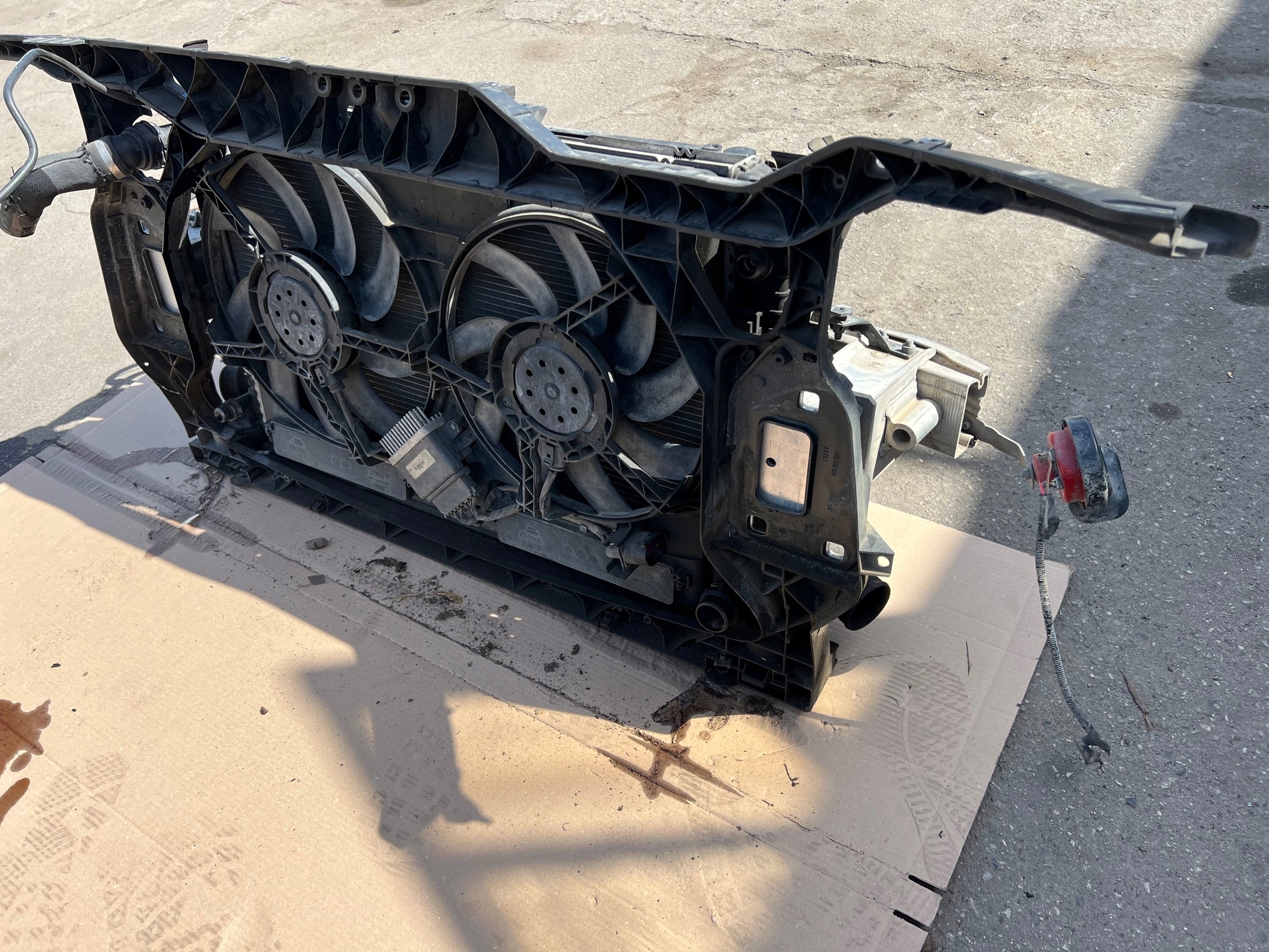 AUDI A5 8T 2.7 TDI support panel for radiators pillar radiator fans KOMPLET