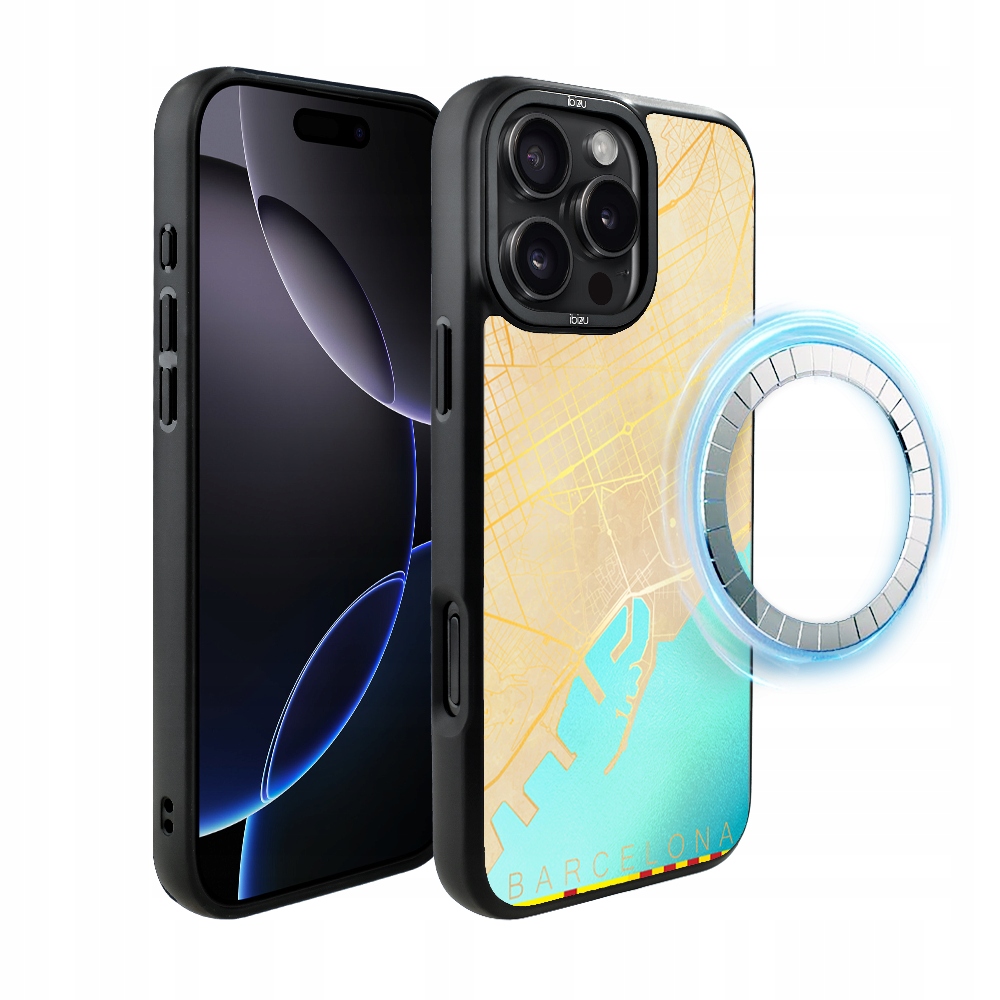 Pouzdro iPhone 16 Pro Ibizu DropGuard Pouzdro s MagSafe, Barcelona