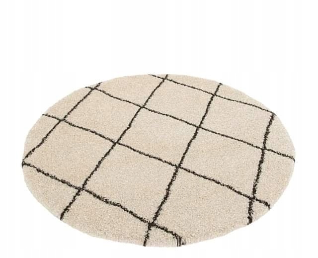 Koberec kulatý Shaggy chlupatý 120 cm