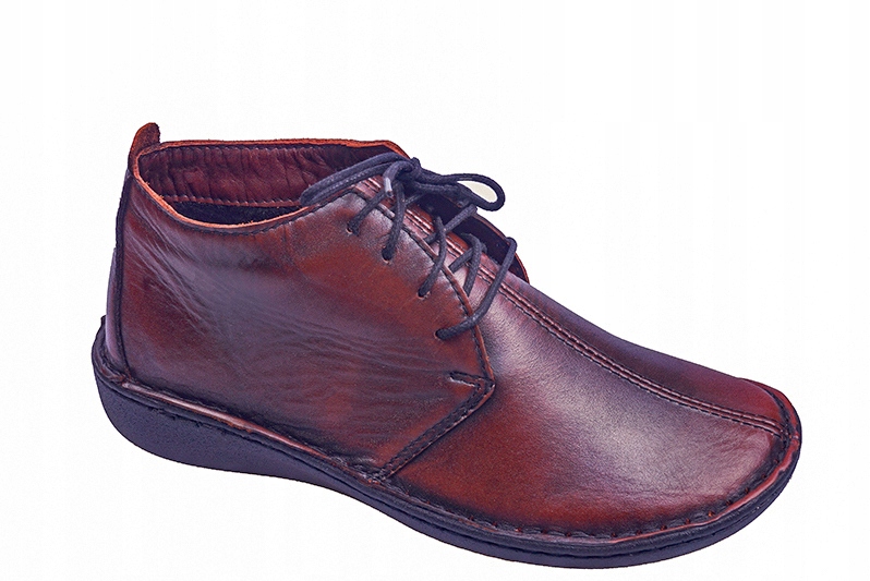 

Botki Damskie Skórzane Wielbut K -230 Brązowe 41