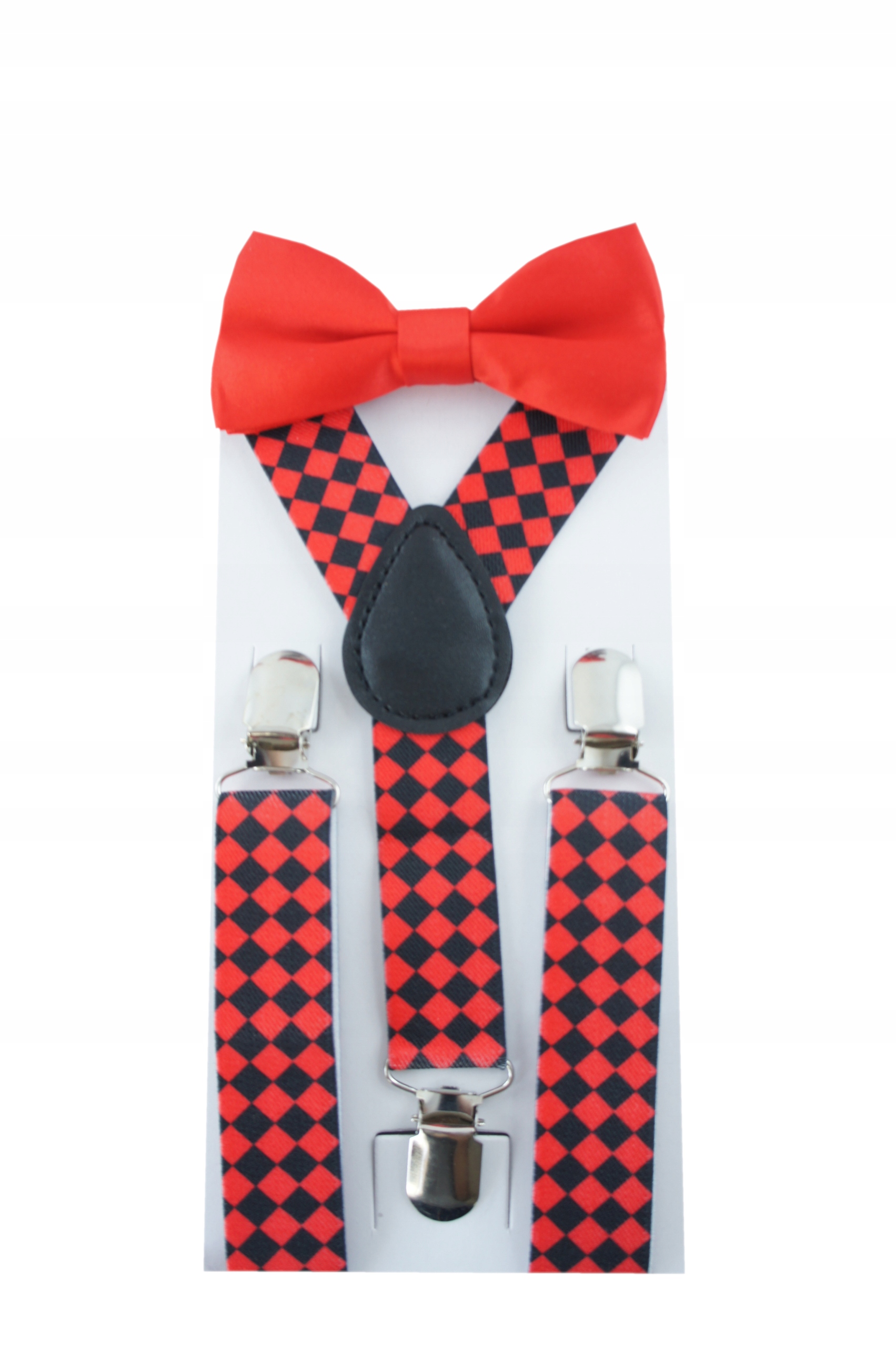 

Szelki i muszka dziecięce Szachownica Krata Kratka