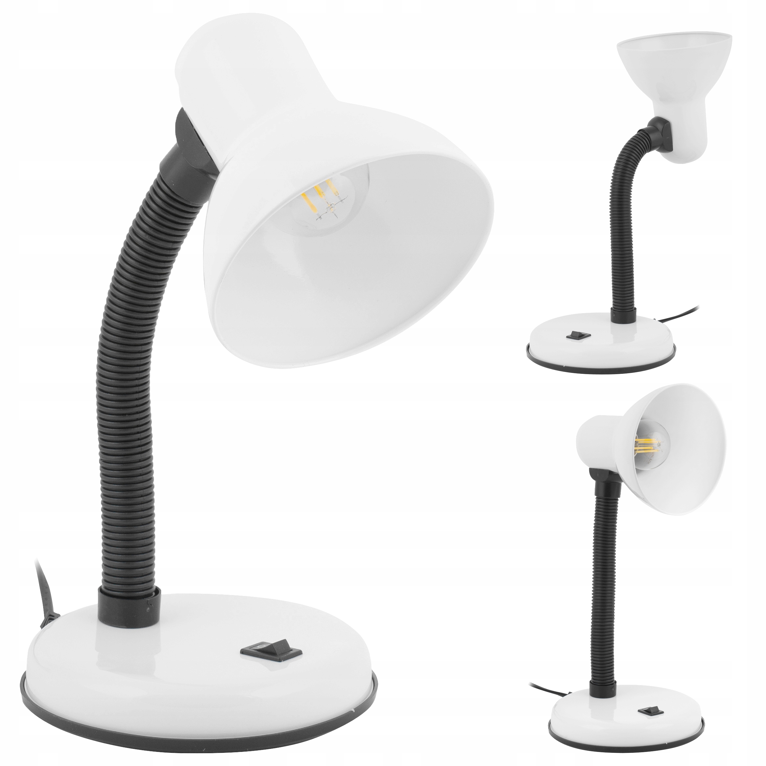 LAMPKA BIURKOWA LED Biała Regulowana Szkolna