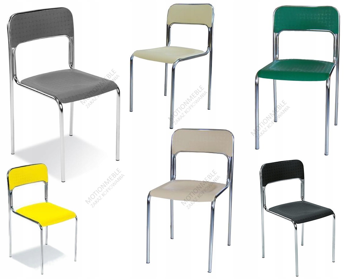 Krzesło do poczekalni plastikowe CORTINA grafitowe Kolekcja CORTINA