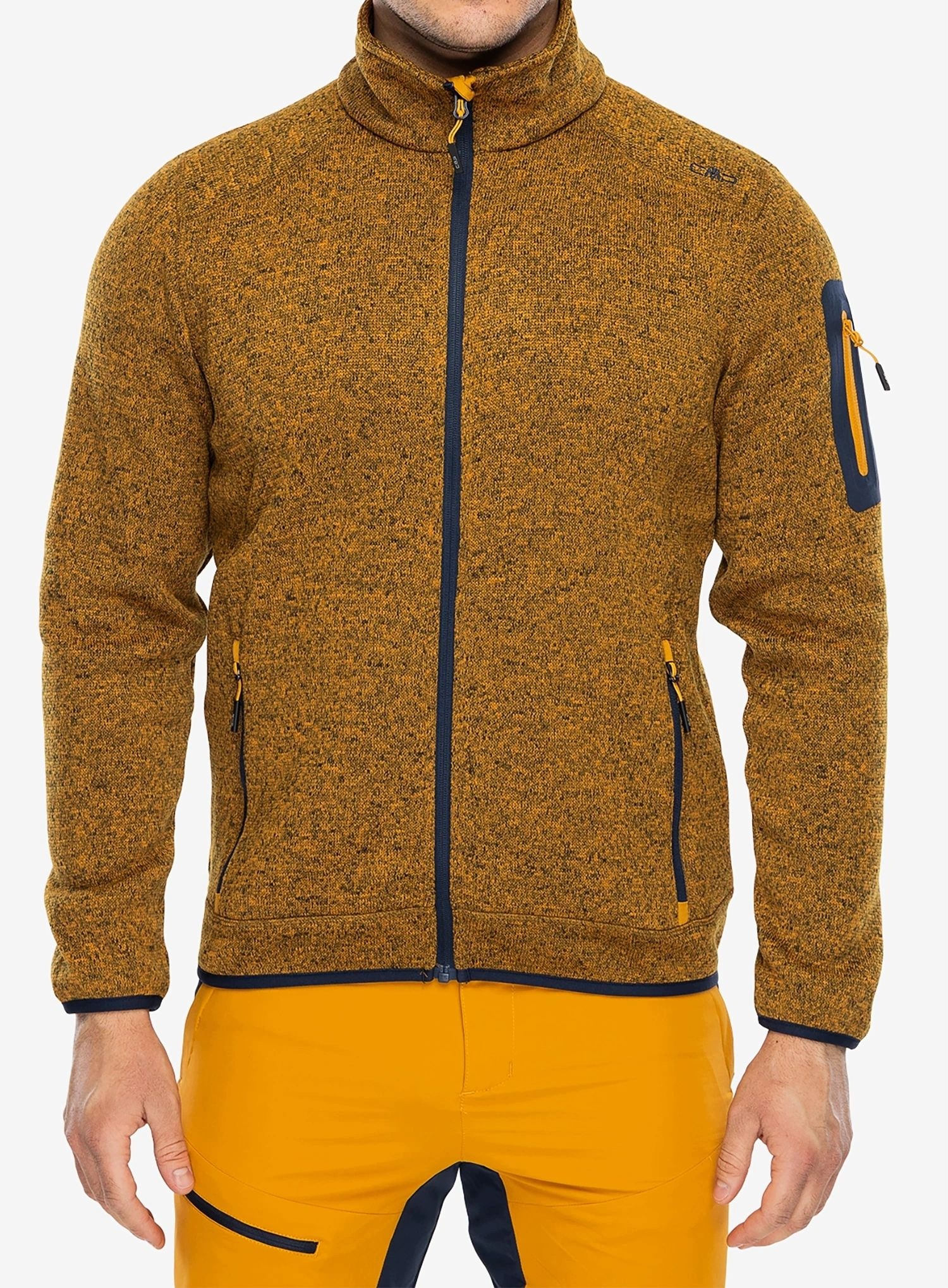 Fleecová Mikina Cmp bunda z úpletu kurkuma/modrá 52 (XL)